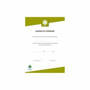 Certificado Insígnia do Aprender Ramo Escoteiro
