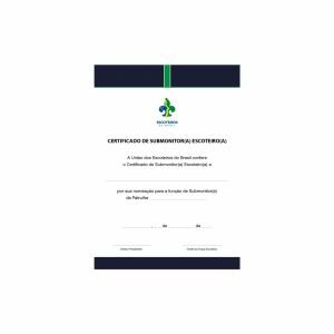 Certificado de Submonitor(a) Escoteiro(a)