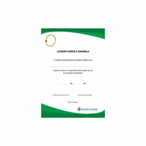 Certificado de Cordão Verde e Amarelo