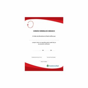 Certificado de Cordão Vermelho/Branco