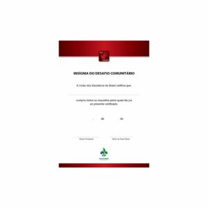 Certificado de Insígnia desafio Comunitário - Ramo Sênior